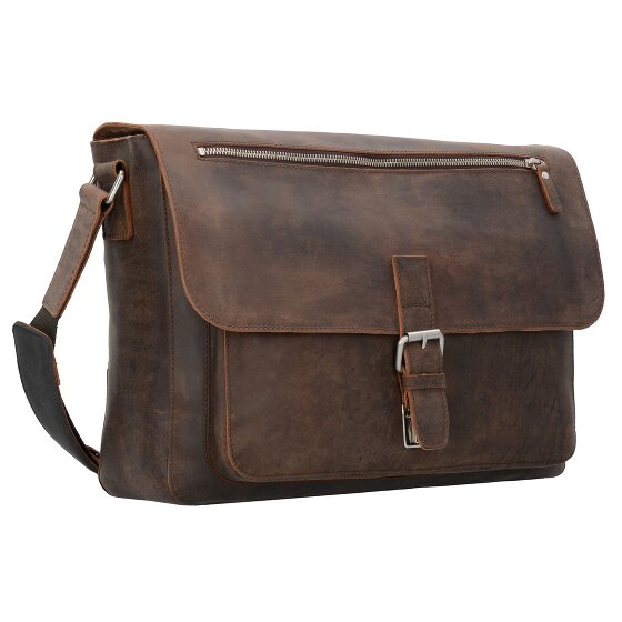 Leonhard Heyden Salisbury Messenger Leder 40 cm Laptopcompartiment