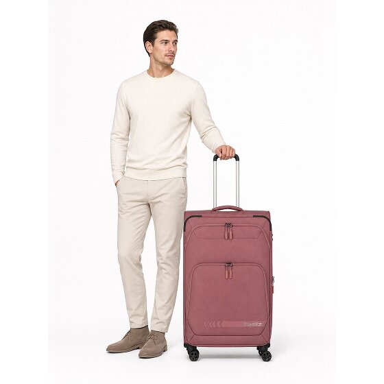 Travelite Kick Off 4 wielen Trolley L 78 cm met uitbreidingsplooi