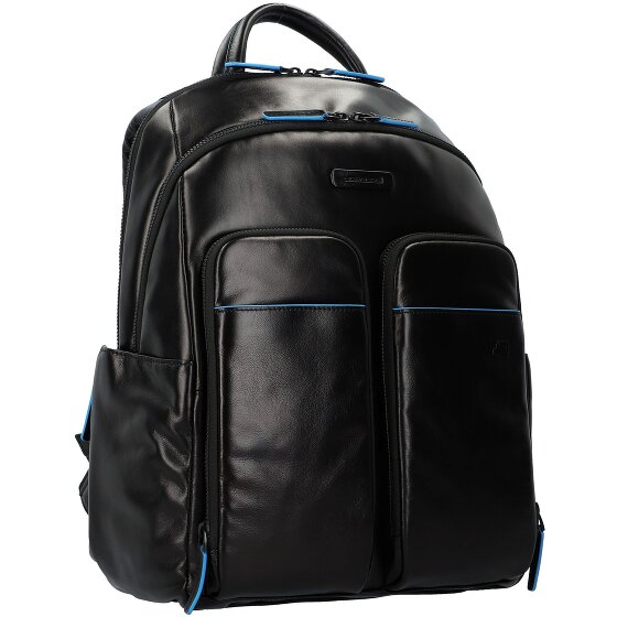 Piquadro Blauwe Revamp Rugzak RFID Leer 39 cm Laptopcompartiment