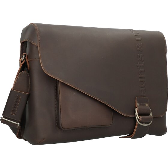 aunts & uncles Hunter Big Judd Aktetas Leder 41 cm Laptopcompartiment