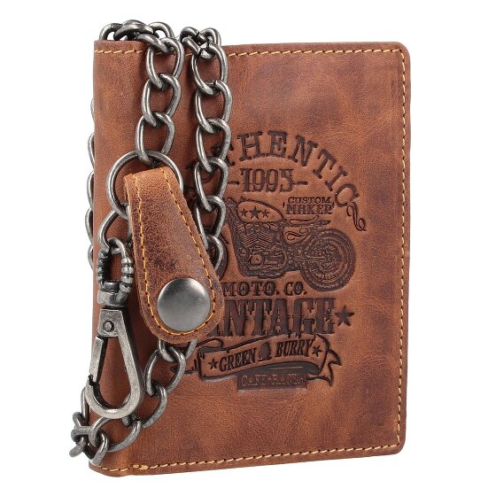 Greenburry Vintage Café Racer Portemonnee RFID Leer 9,5 cm
