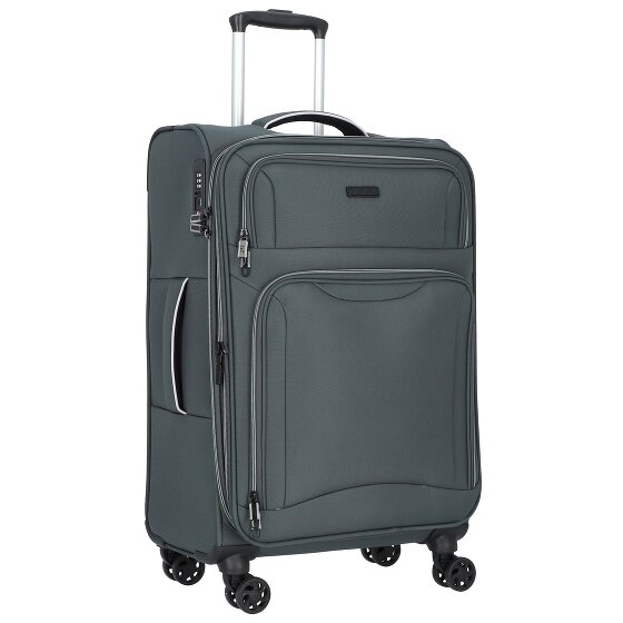 d&n Travel Line 9204 4 wielen Trolley M 66 cm met uitbreidingsplooi