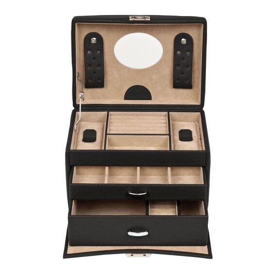 Windrose Beluga Juwelenkistje Leer 21.5 cm