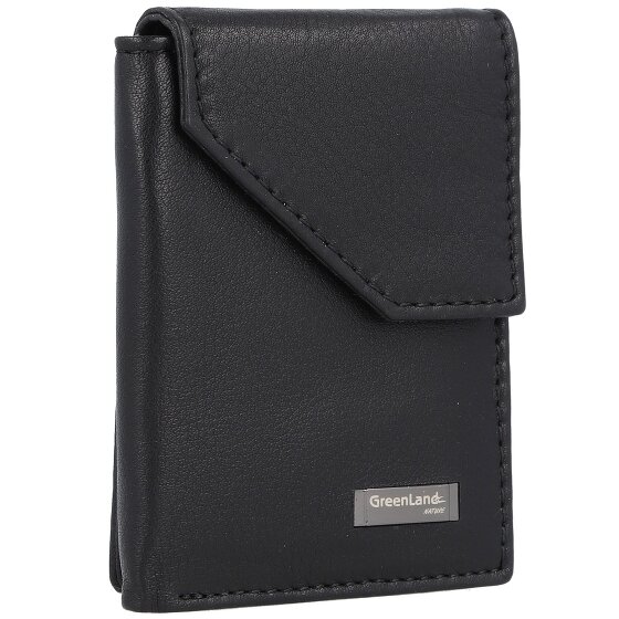 Greenland Nature Zwarte Nappa Portemonnee RFID Leer 7 cm