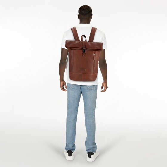 Jack Kinsky Porto Dagrugzak Leer 43 cm Laptop compartiment