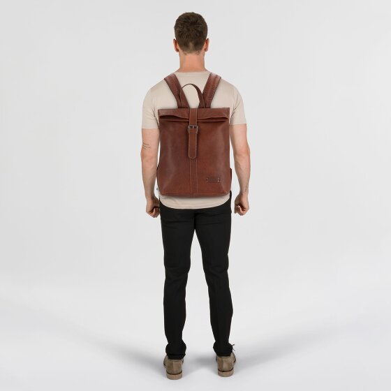 Jack Kinsky Porto Dagrugzak Leer 37 cm Laptop compartiment