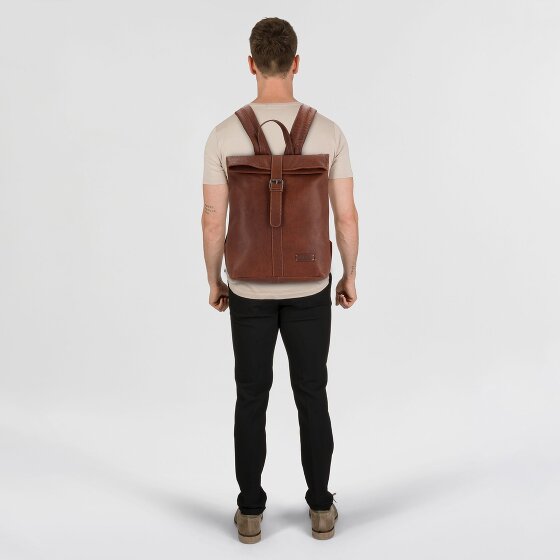 Jack Kinsky Porto Dagrugzak Leer 37 cm Laptop compartiment