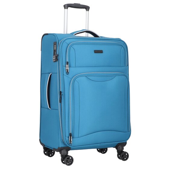 d&n Travel Line 9204 4 wielen Trolley M 66 cm met uitbreidingsplooi