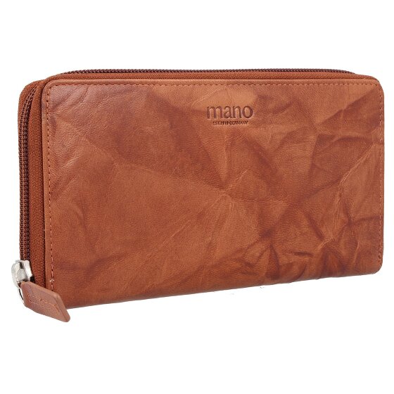 mano Donna Aurona Portemonnee RFID Leer 19 cm