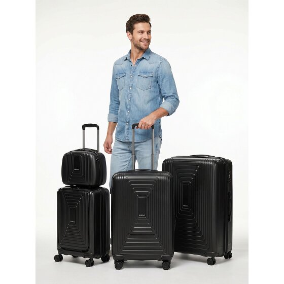 Redolz Essentials14 4-wiel kofferset Beautycase 4st met uitklapbaar laptopvak