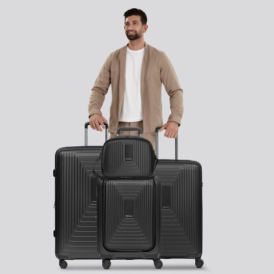 Redolz Essentials 14 4-wiel kofferset + beautycase 4 stuks met stretchvouw + laptopvak