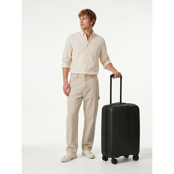 Travelite Air Stripe 4 wielen Cabinewagen S 55 cm met uitbreidingsplooi