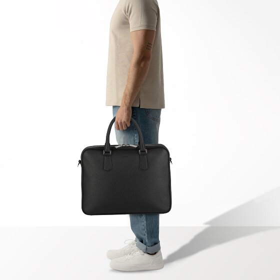 Boss New Crosstown Koffer Leer 38 cm Laptop compartiment