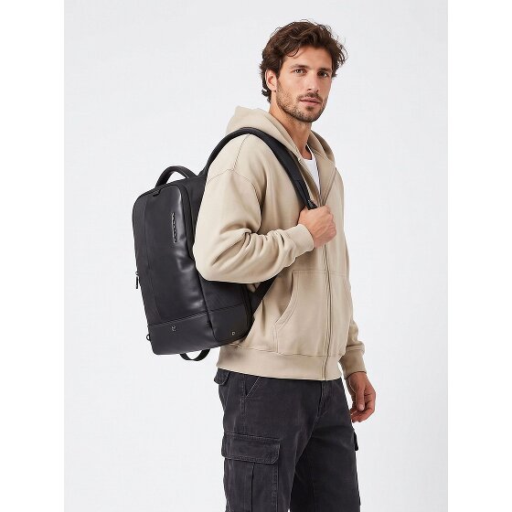 Piquadro Sync Dagrugzak RFID-bescherming Leder 47 cm Laptopvak