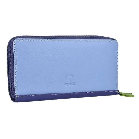 Mywalit Grote dubbele ritssluiting portemonnee leer 18 cm