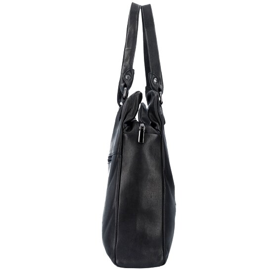 Greenland Nature Black Nappa Schoudertas Leder 38 cm