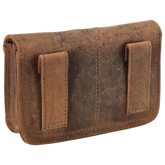Greenburry Vintage heuptasje leer 14,5 cm