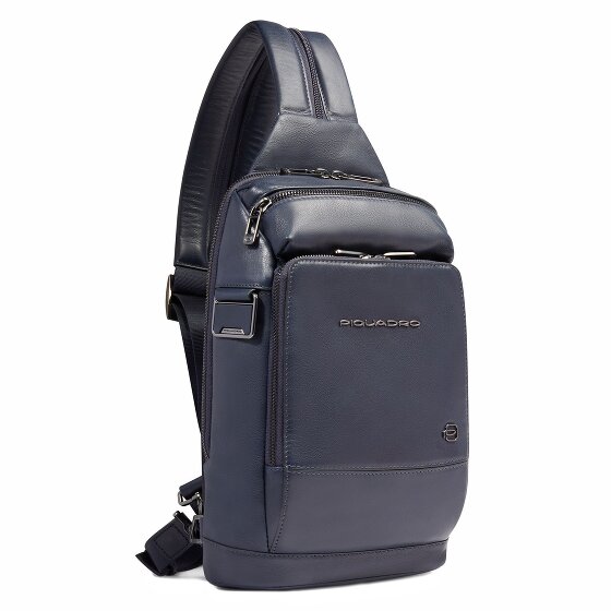 Piquadro Monospalla schoudertas leer 31 cm