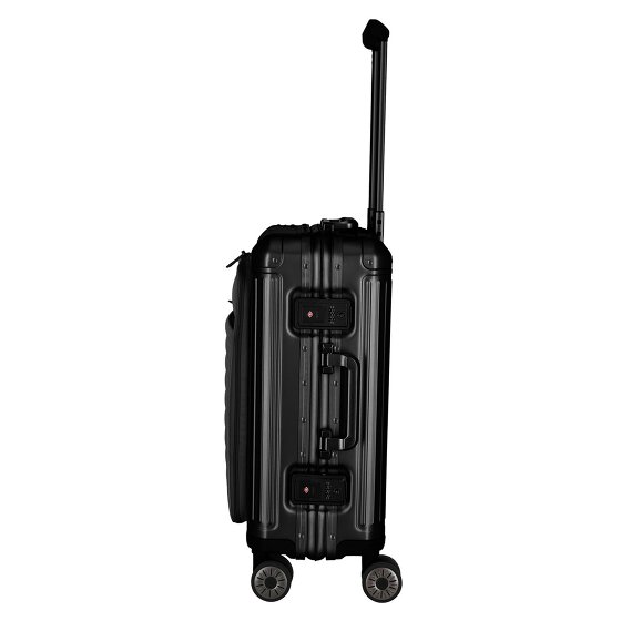 Travelite Next 4-wielige cabinewagen van Aluminium, 55 cm, met laptopvak