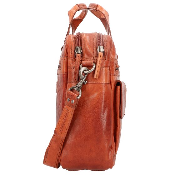 Spikes & Sparrow Aktetas leer 41 cm laptop compartiment