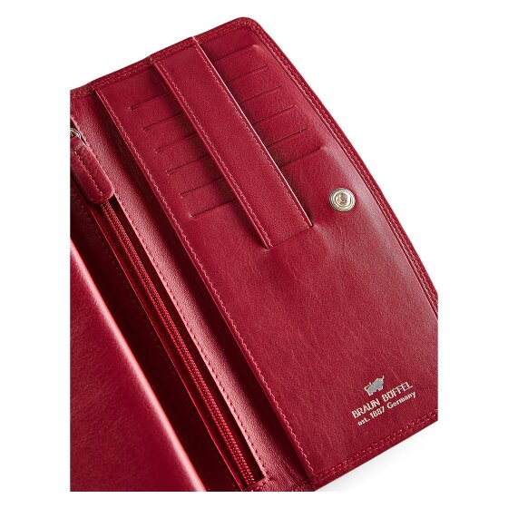 Braun Büffel Golf 3.0 Portemonnee RFID-bescherming Leer 18 cm