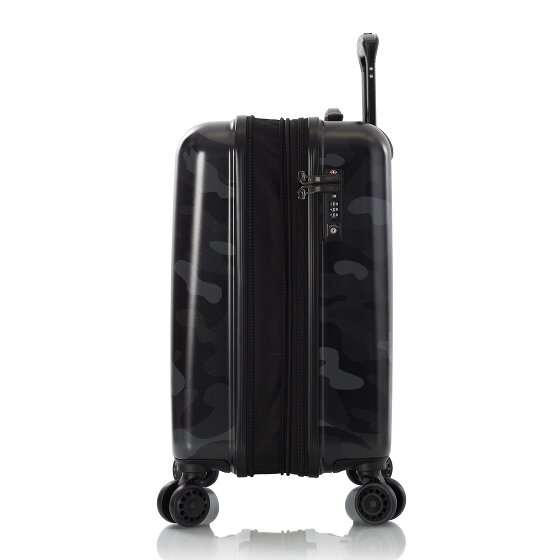Heys Black Camo 4 wielen Cabinewagen S 53 cm met uitbreidingsplooi