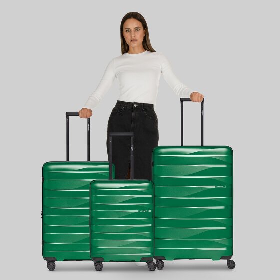Bergpfeil Travel 4-wiel kofferset, 3-delig, met rekbare vouw