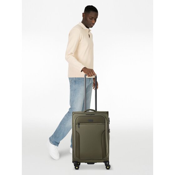 d&n Travel Line 9704 4 wielen Trolley M 68 cm met uitbreidingsplooi