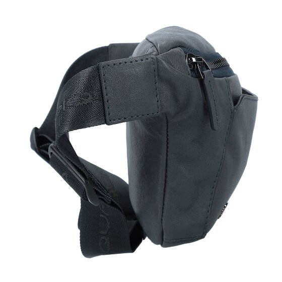 Piquadro Zwart vierkant heuptasje leer 31 cm