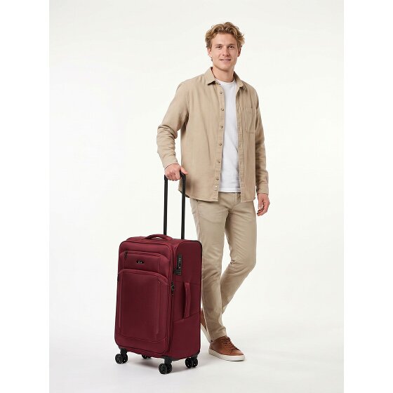 d&n Travel Line 9804 4 wielen Trolley M 68 cm met uitbreidingsplooi