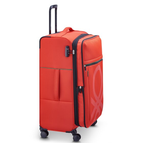 Delsey Paris x United Colors of Benetton Colour Block 4-wiel trolley 77cm met uitbreidingsvouw