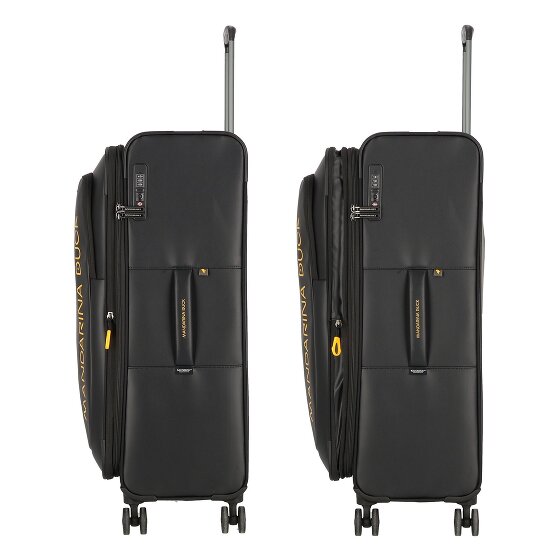 Mandarina Duck Eco Coated 4 wielen Trolley L 78 cm met uitbreidingsplooi