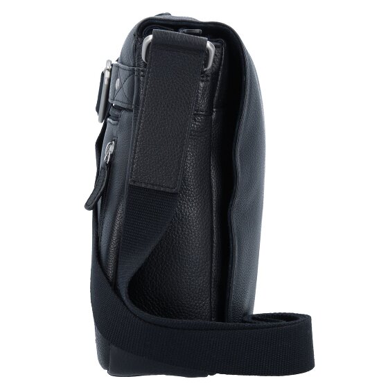 Leonhard Heyden Berlin Messenger schoudertas leer 32 cm laptop compartiment
