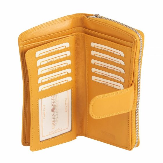 Greenburry Sponsachtig portefeuille leer 9,5 cm