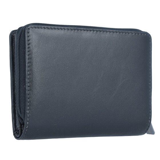 Greenland Nature Zwarte Nappa Portemonnee RFID Leer 9,5 cm