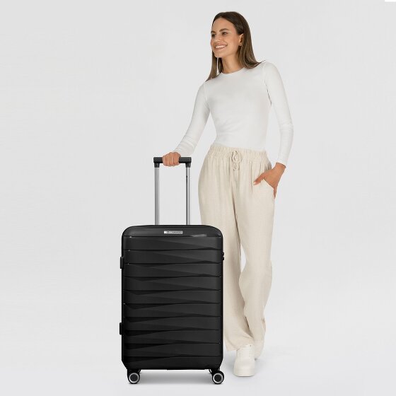 Franky London 4 wielen Trolley M 65 cm met uitbreidingsplooi