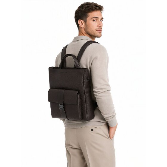 Piquadro Materia Dagrugzak Leder 45 cm Laptopvak