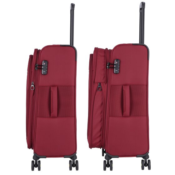 d&n Travel Line 9704 4 wielen Kofferset 3-delig met uitbreidingsplooi