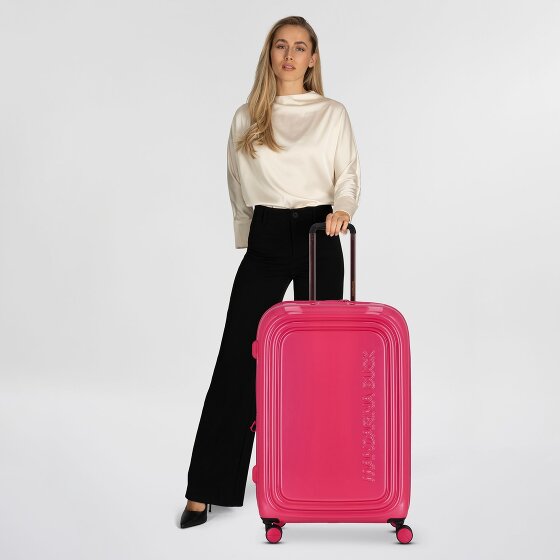 Mandarina Duck Logoduck + Metal 4 wielen Trolley L 75 cm met uitbreidingsplooi