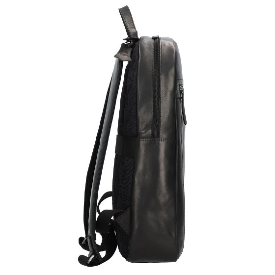 Greenburry Pure Black Dagrugzak Leer 46 cm Laptop compartiment