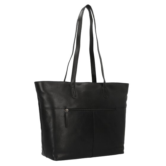 Greenburry Pure Black Shopper Tas Leer 35 cm Laptop compartiment