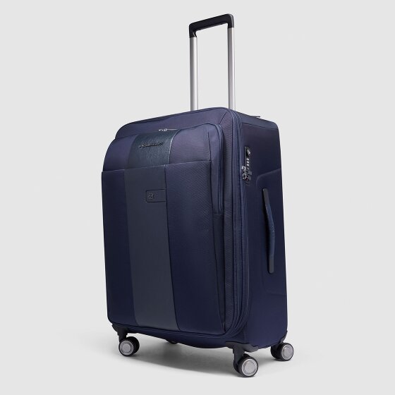 Piquadro Brief 4 wielen Trolley 68 cm met uitbreidingsplooi