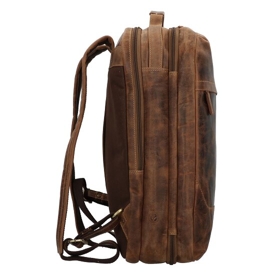 Greenburry Vintage reisrugzak leer 48 cm laptopvak