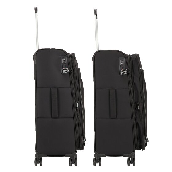 d&n Travel Line 9504 4 wielen Trolley M 67 cm met uitbreidingsplooi