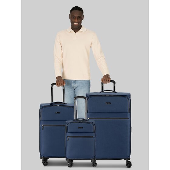 bugatti Valencia Soft 4 wielen Kofferset 3-delig met uitbreidingsplooi