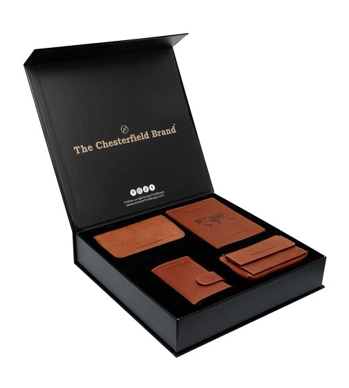 The Chesterfield Brand Creditcardhouder 4-delige geschenkset leer 7 cm