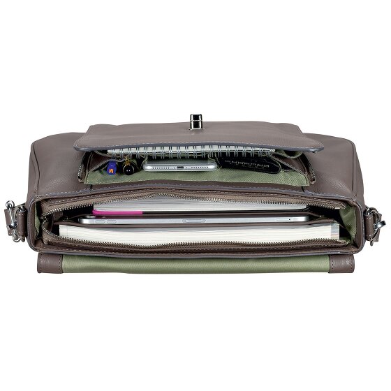 Leonhard Heyden Nizza Koffer Leer 39 cm Laptop compartiment