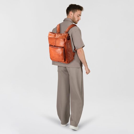 Harbour 2nd Dakota Dagrugzak Leer 35 cm Laptop compartiment Harbour 2nd Dakota Dagrugzak Leer 35 cm Laptop compartiment