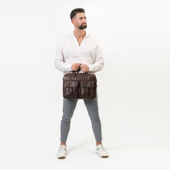 Farmhood Memphis Koffer Leer 39 cm Laptop compartiment