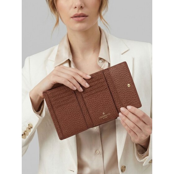 Lazarotti Bologna leer XL portemonnee met ritsvak leer 14 cm